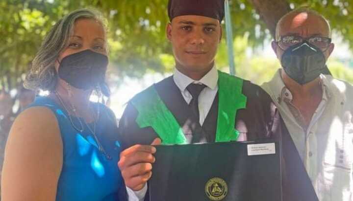 One of our young adults from the Dominican Republic graduates from university