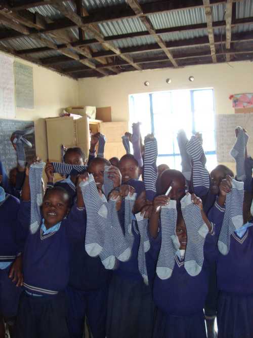 A gift of new socks delight our kids