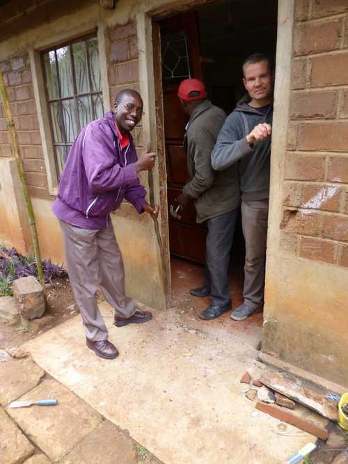 Helping to maintain the buildings on site