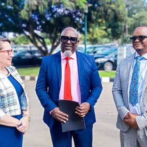 Rachel Davidson, Kids Alive International COO, Bestone Banda, Director of Kids Alive Zambia, & Gilbert Phiri, Zambia Director of Public Prosecutions